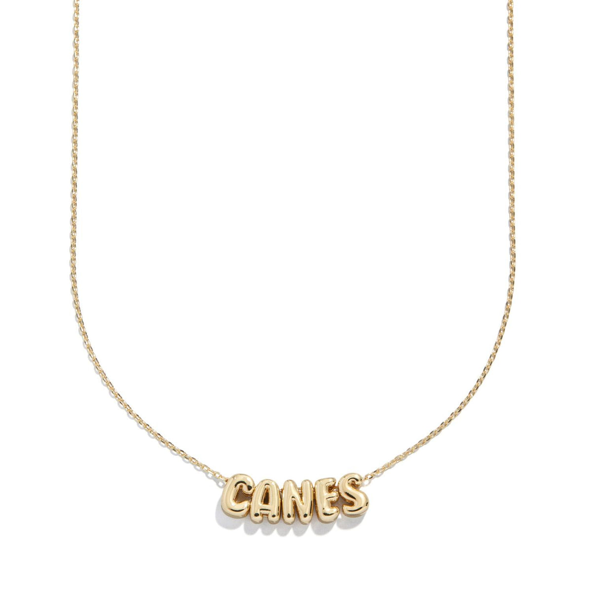 BaubleBar Miami Hurricanes Gold &quot;CANES&quot; Charm Necklace