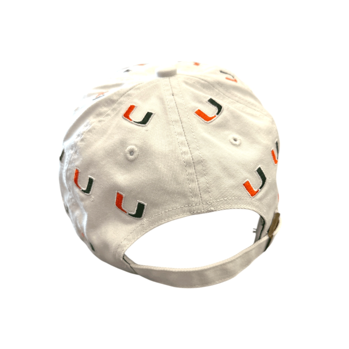 &#39;47 Brand Miami Hurricanes Women&#39;s White Adjustable Clean UP U Confetti Hat