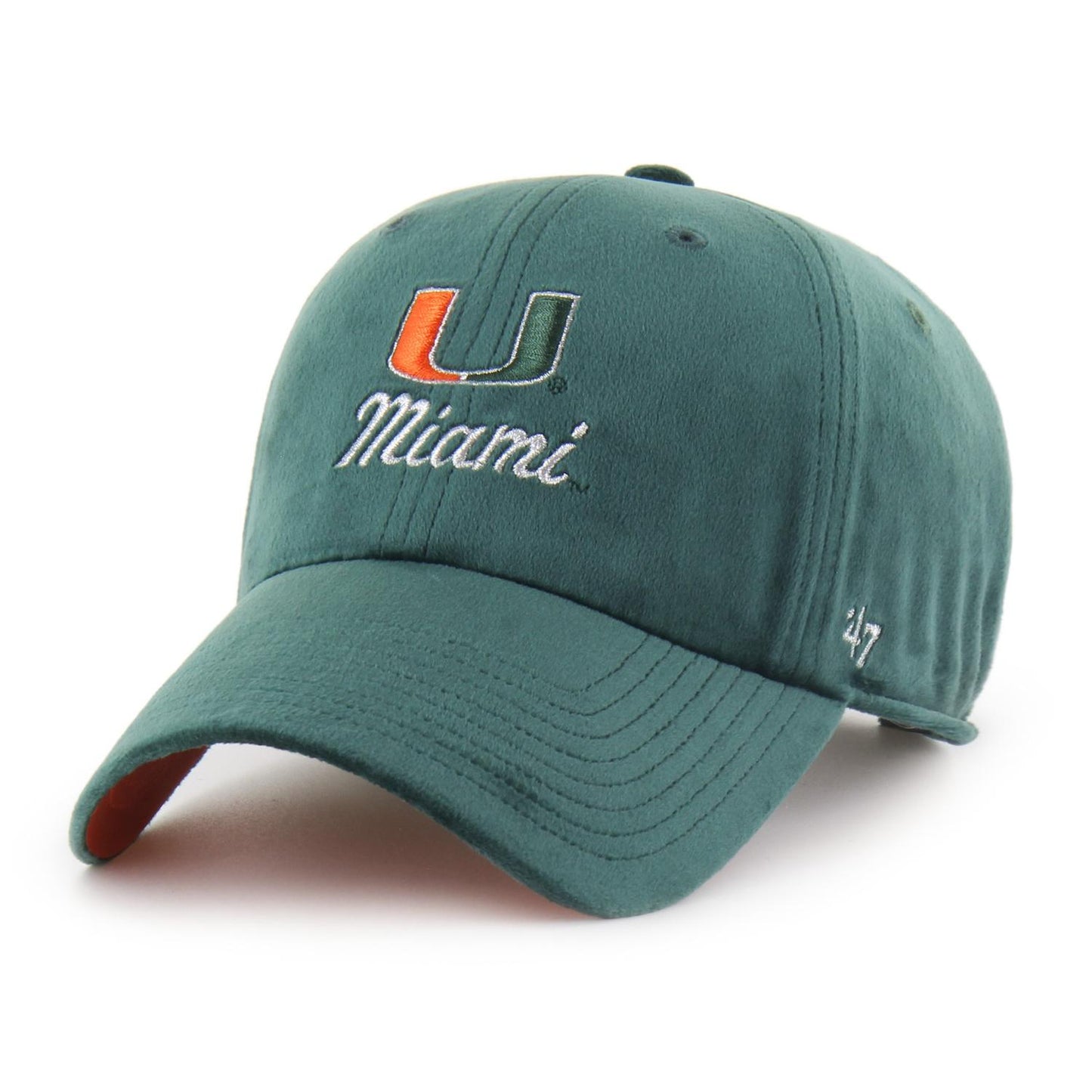 '47 Brand Miami Hurricanes Women's Green Velour Miami Adjustable Hat
