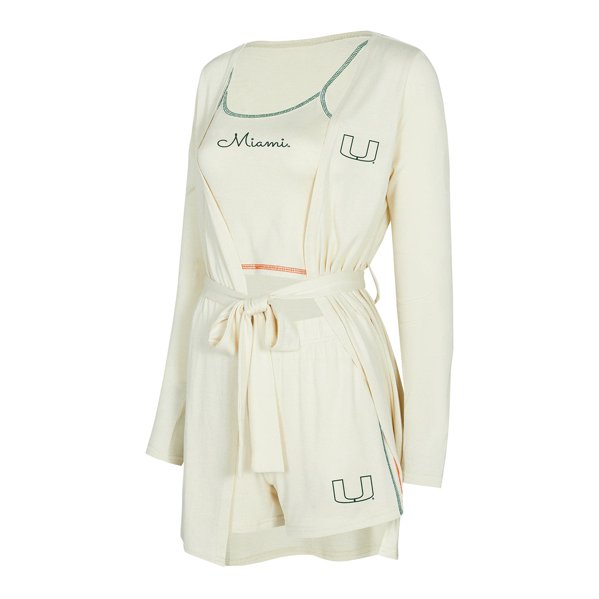 Concepts Sport Miami Hurricanes Women&#39;s Beige Miami Robe