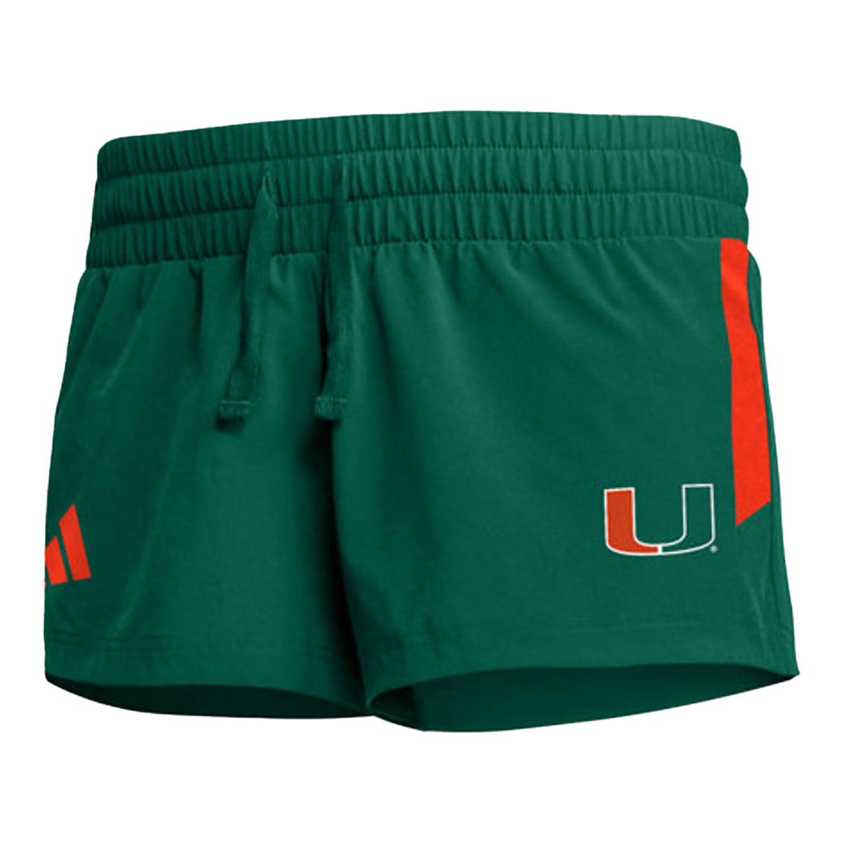 Adidas Miami Hurricanes Women&#39;s Shorts - Front View