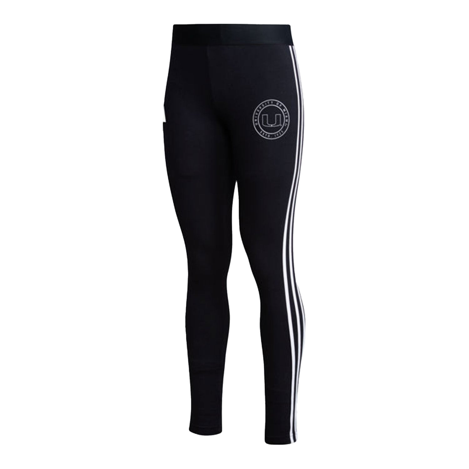 Adidas Miami Hurricanes Women's Leggings - Front View