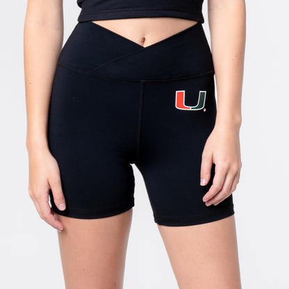 ESTABLISHED & CO. Miami Hurricanes Women's Black Miami Campus Rec Active Shorts