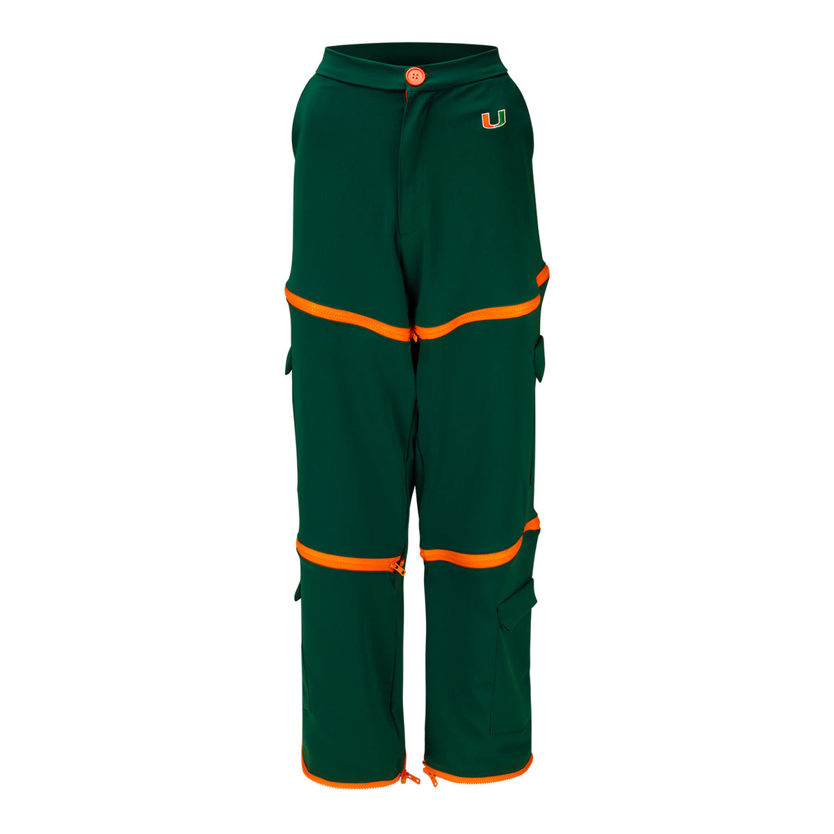 Radmila Lolly University of Miami Women&#39;s Green Zippered Pants