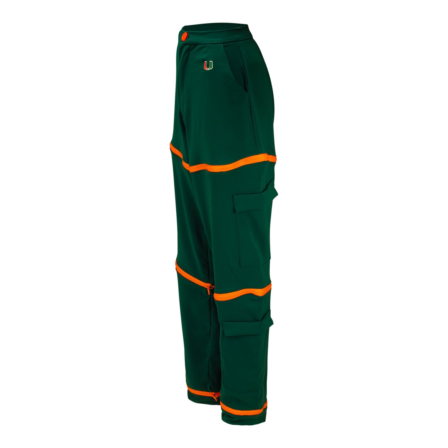 Radmila Lolly University of Miami Women's Green Zippered Pants