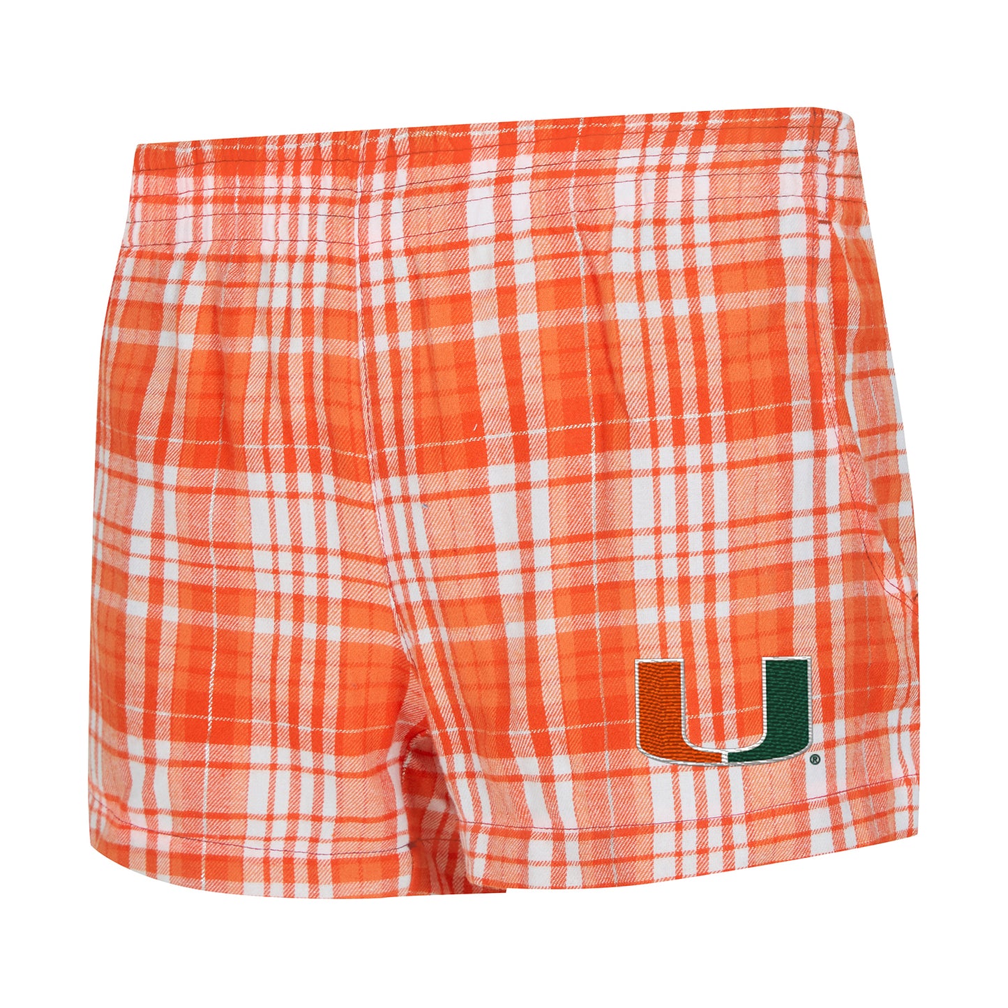Concepts Sport Miami Hurricanes Women’s Orange Laney Plaid Sleep Shorts
