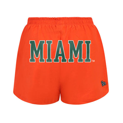 Hype & Vice Miami Hurricanes Women's Orange Miami Athletic Shorts