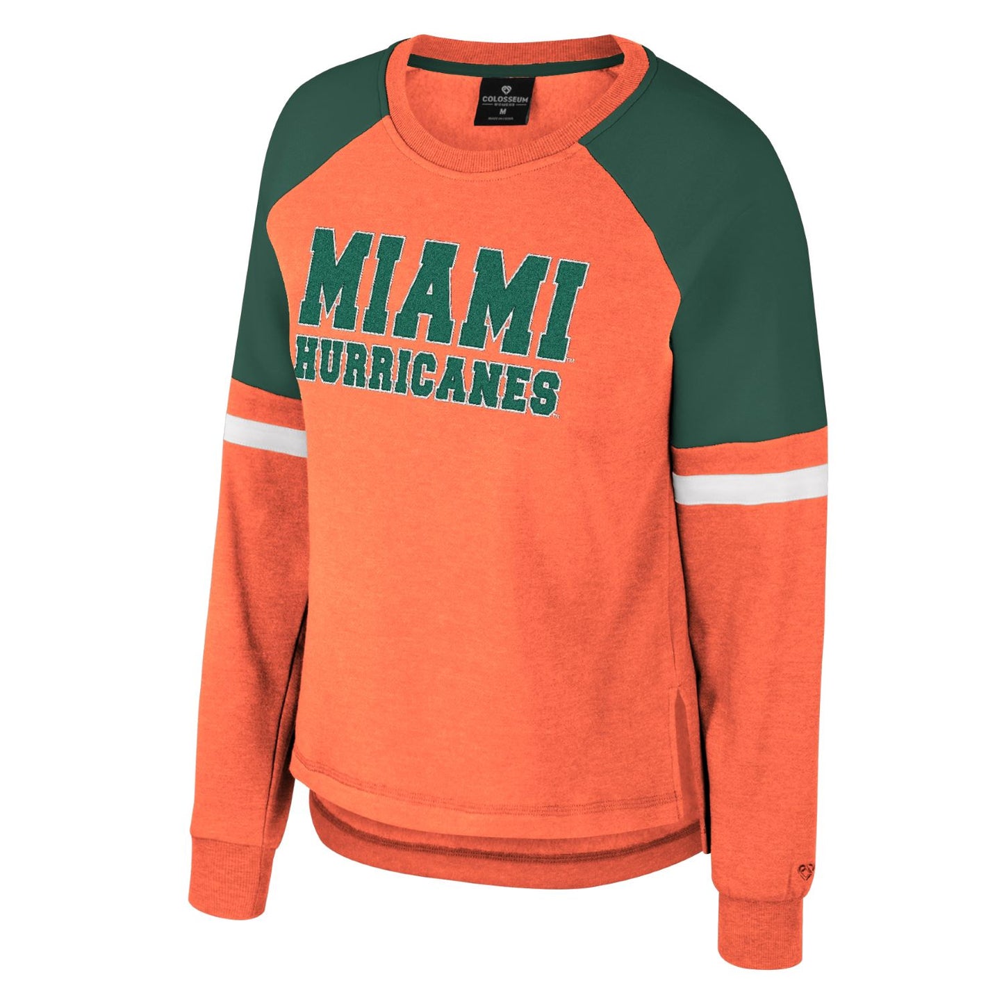 Colosseum Women's  Miami Hurricanes Orange Scoop Neck Fleece