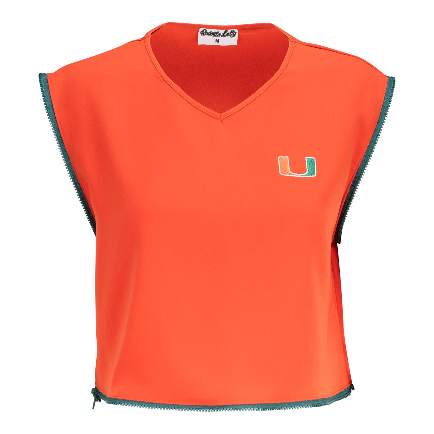 Radmila Lolly University of Miami Women's Orange Zippered Shirt