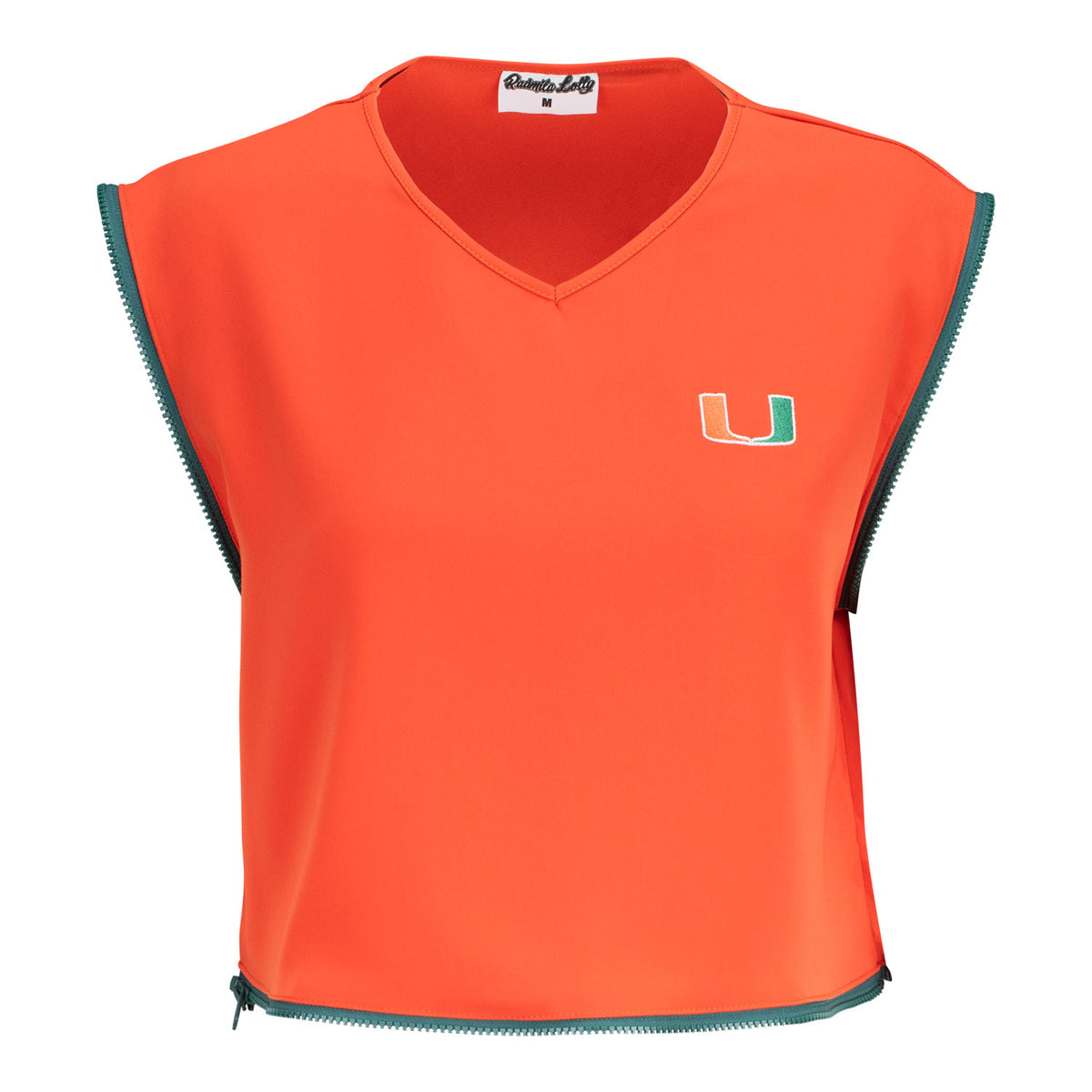 Radmila Lolly University of Miami Women&#39;s Orange Zippered Shirt