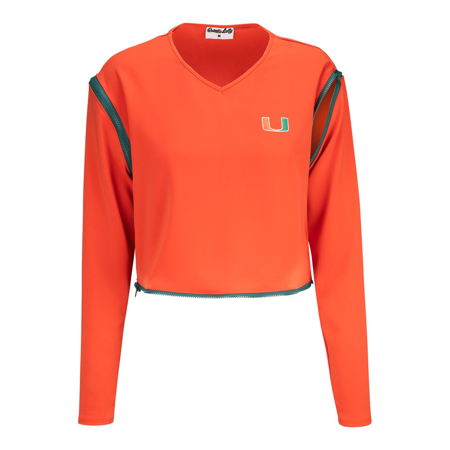 Radmila Lolly University of Miami Women's Orange Zippered Shirt