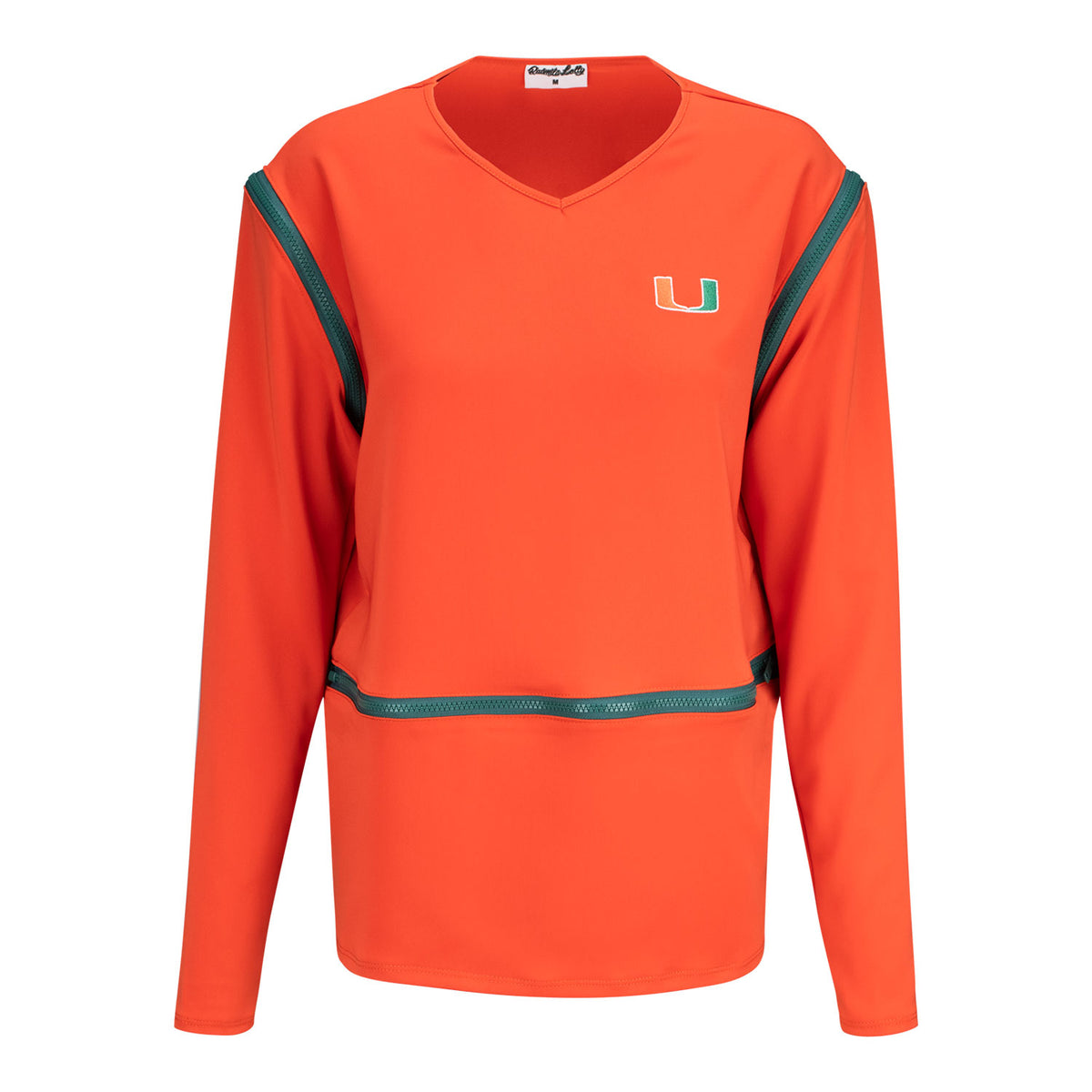 Radmila Lolly University of Miami Women&#39;s Orange Zippered Shirt