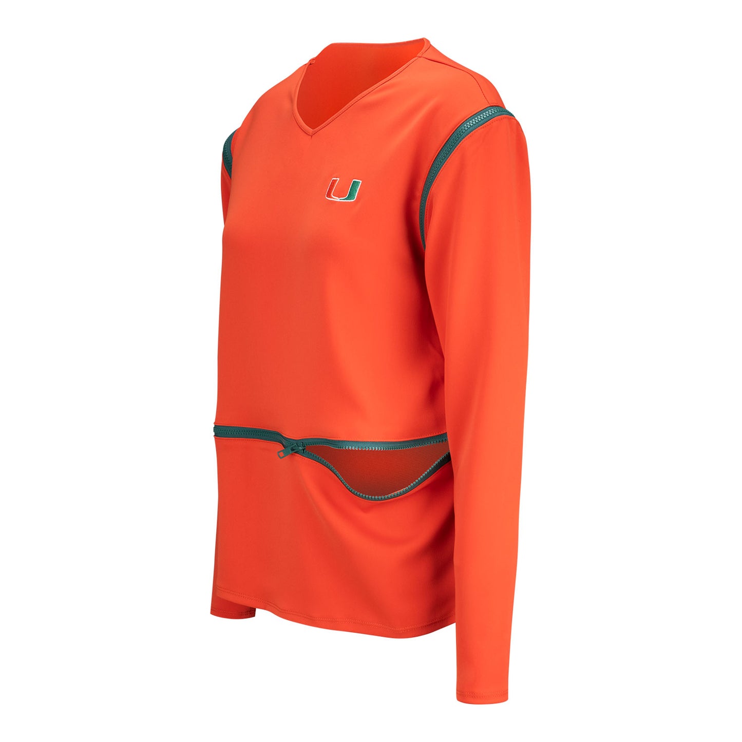 Radmila Lolly University of Miami Women's Orange Zippered Shirt