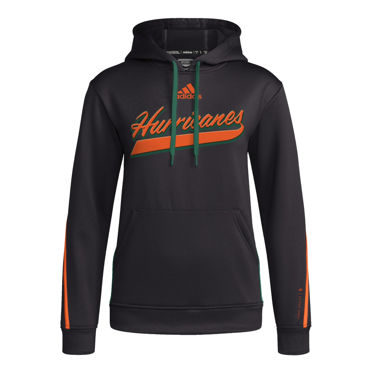 adidas Miami Hurricanes Women&#39;s Black AEROREADY Hoodie