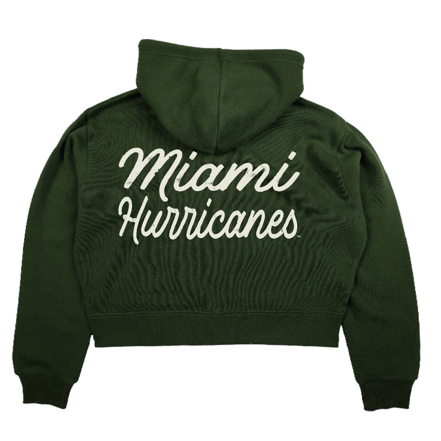 Friends Miami Hurricanes Women’s Green Cursive Zip Up Jacket