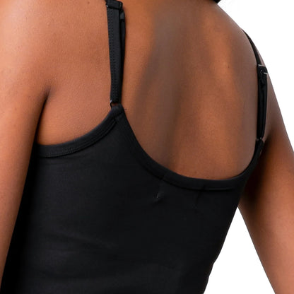 ESTABLISHED & CO. Miami Hurricanes Women's Black Split-U The Catch Cami