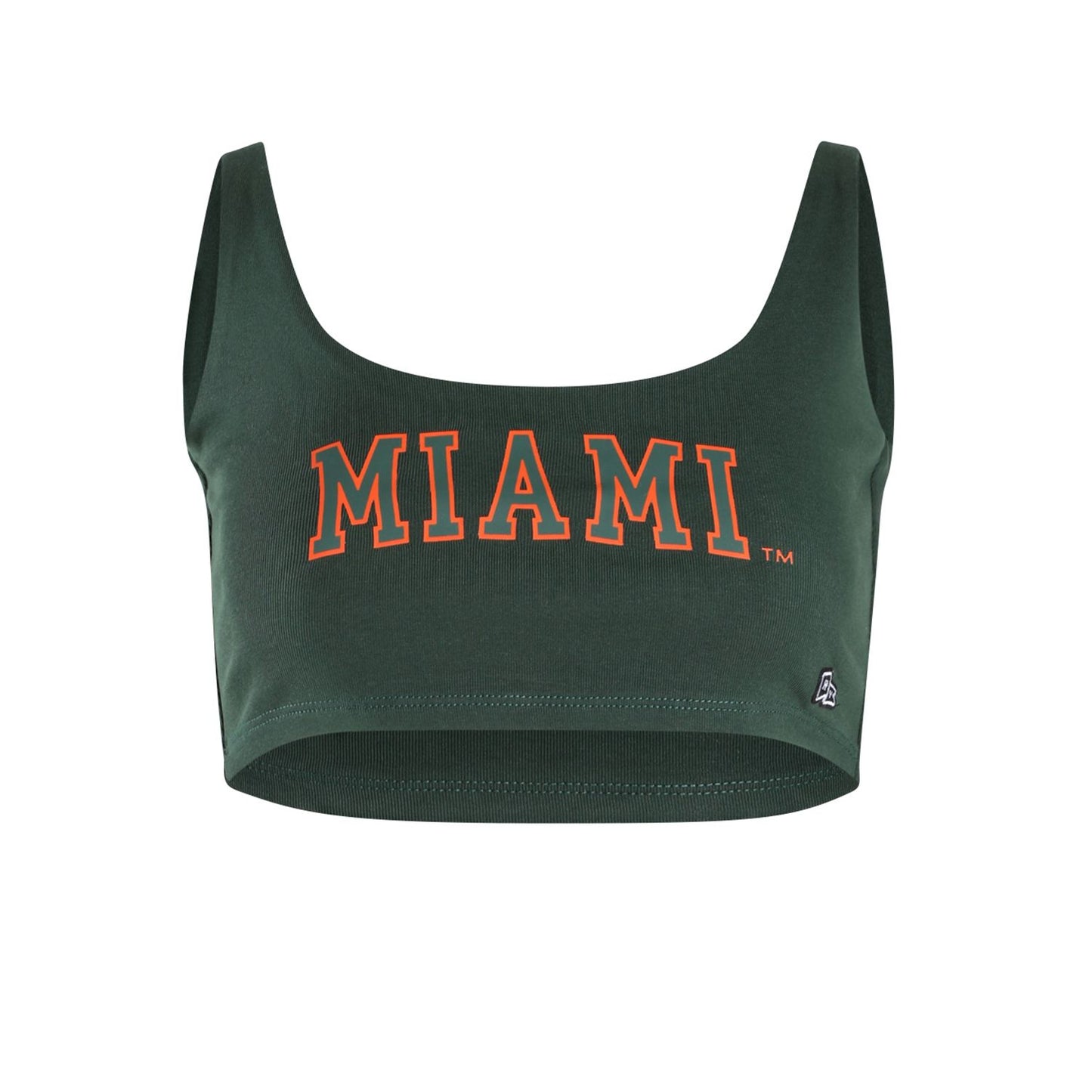 Hype & Vice Miami Hurricanes Women's Green Miami Scoop Neck Crop Tank Top