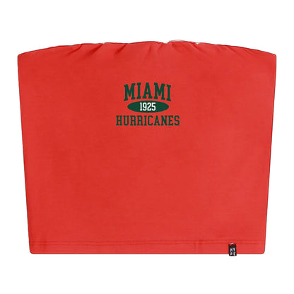 Hype and Vice Miami Hurricanes Women's Orange Tube Top