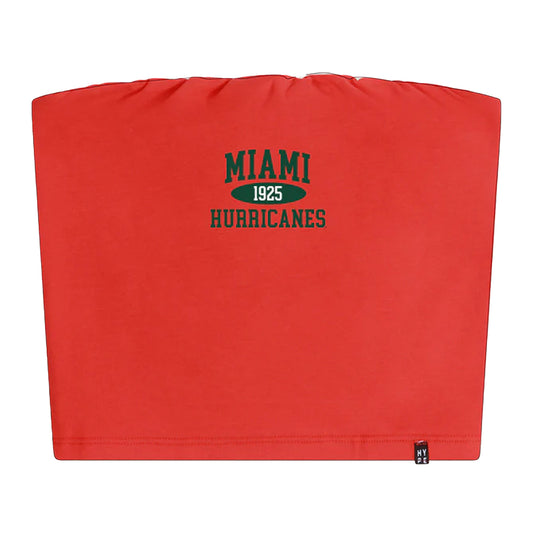 Hype and Vice Miami Hurricanes Women's Orange Tube Top