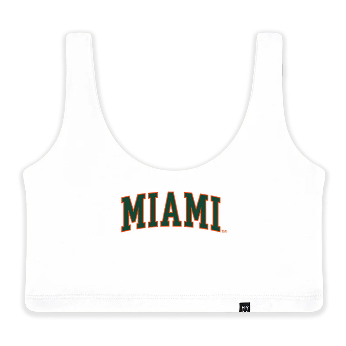 Hype and Vice Miami Hurricanes Women&#39;s White Crop Tank