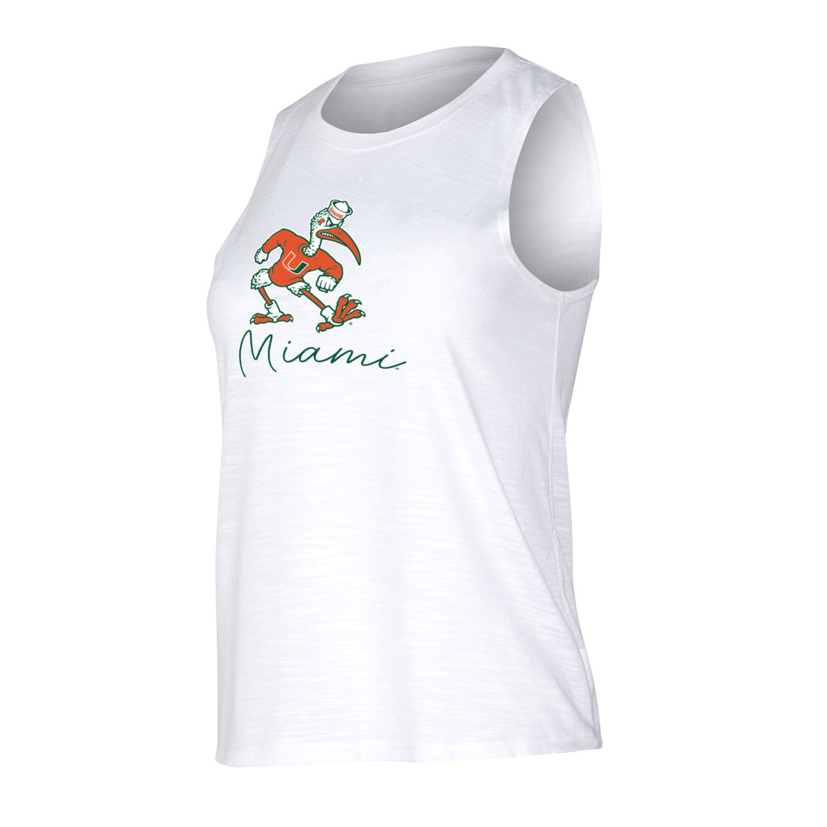 Concepts Sport Miami Hurricanes Women&#39;s White Miami Sebastian the Ibis Tank Top