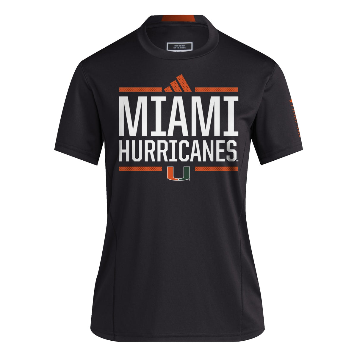 adidas Miami Hurricanes Women&#39;s Black Miami Hurricanes Performance T-Shirt