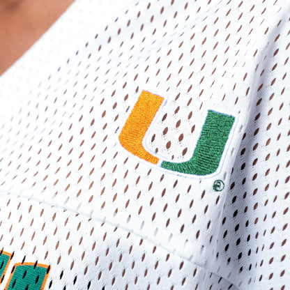 ESTABLISHED & CO. Miami Hurricanes Women's White #25 Classic Football Jersey