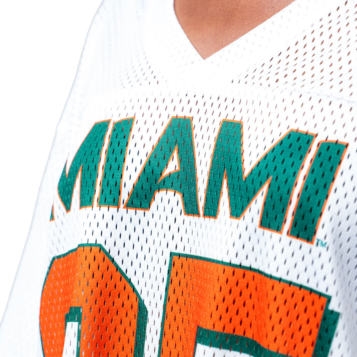 ESTABLISHED &amp; CO. Miami Hurricanes Women&#39;s White #25 Classic Football Jersey