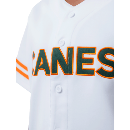 ESTABLISHED & CO. Miami Hurricanes White Canes Baseball Jersey