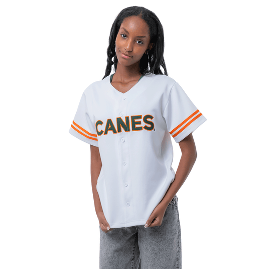 ESTABLISHED & CO. Miami Hurricanes White Canes Baseball Jersey