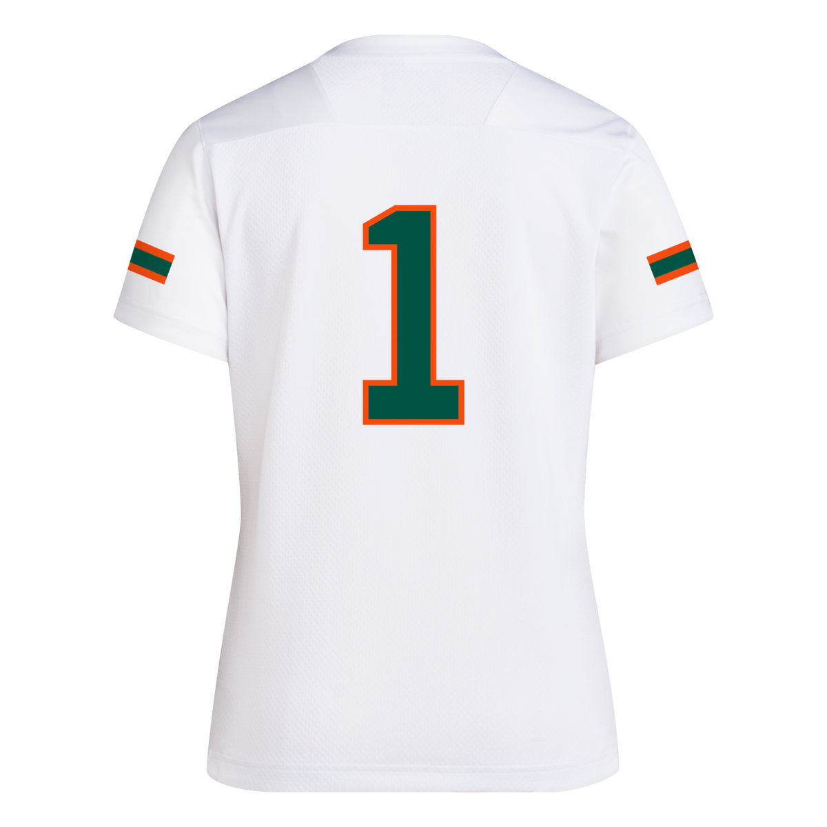 adidas Miami Hurricanes Women’s White #1 Replica Football Jersey