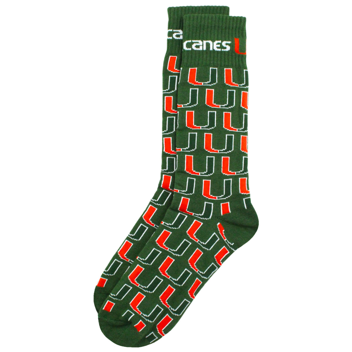 Donegal Bay Miami Hurricanes Green Dress Socks