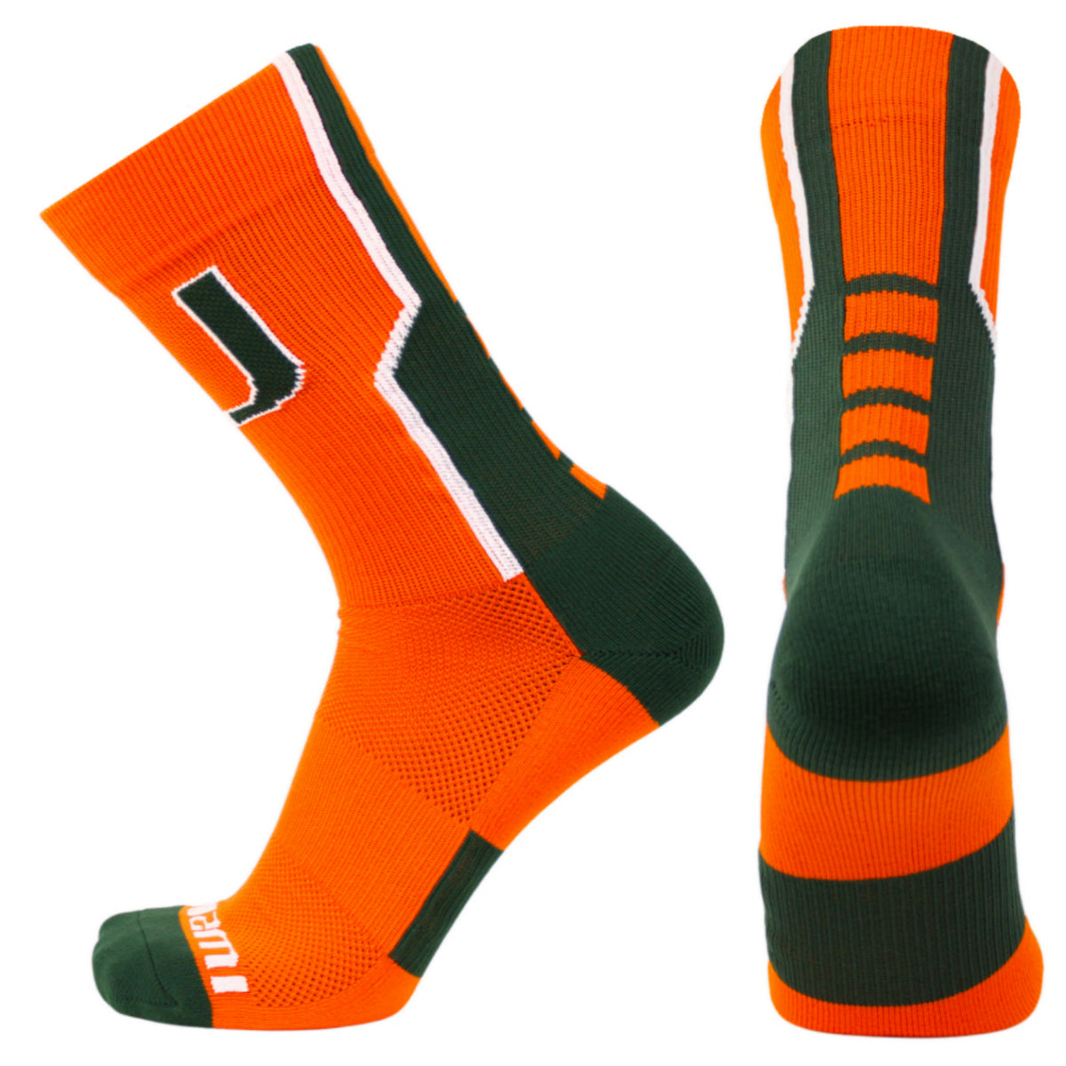 Donegal Bay Miami Hurricanes Orange Sports Performance Socks