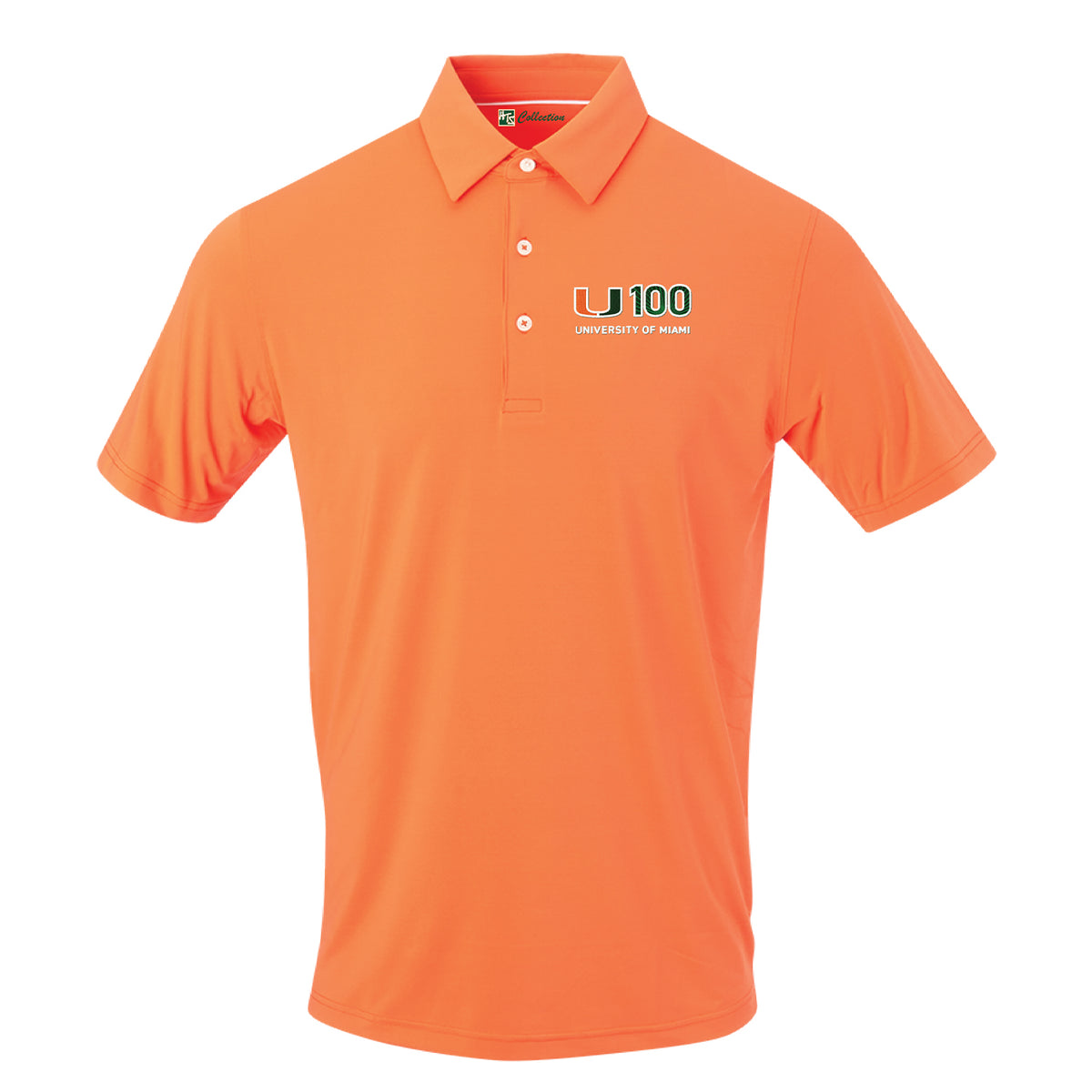 Full Turn Miami Hurricanes Orange U100 Performance Polo