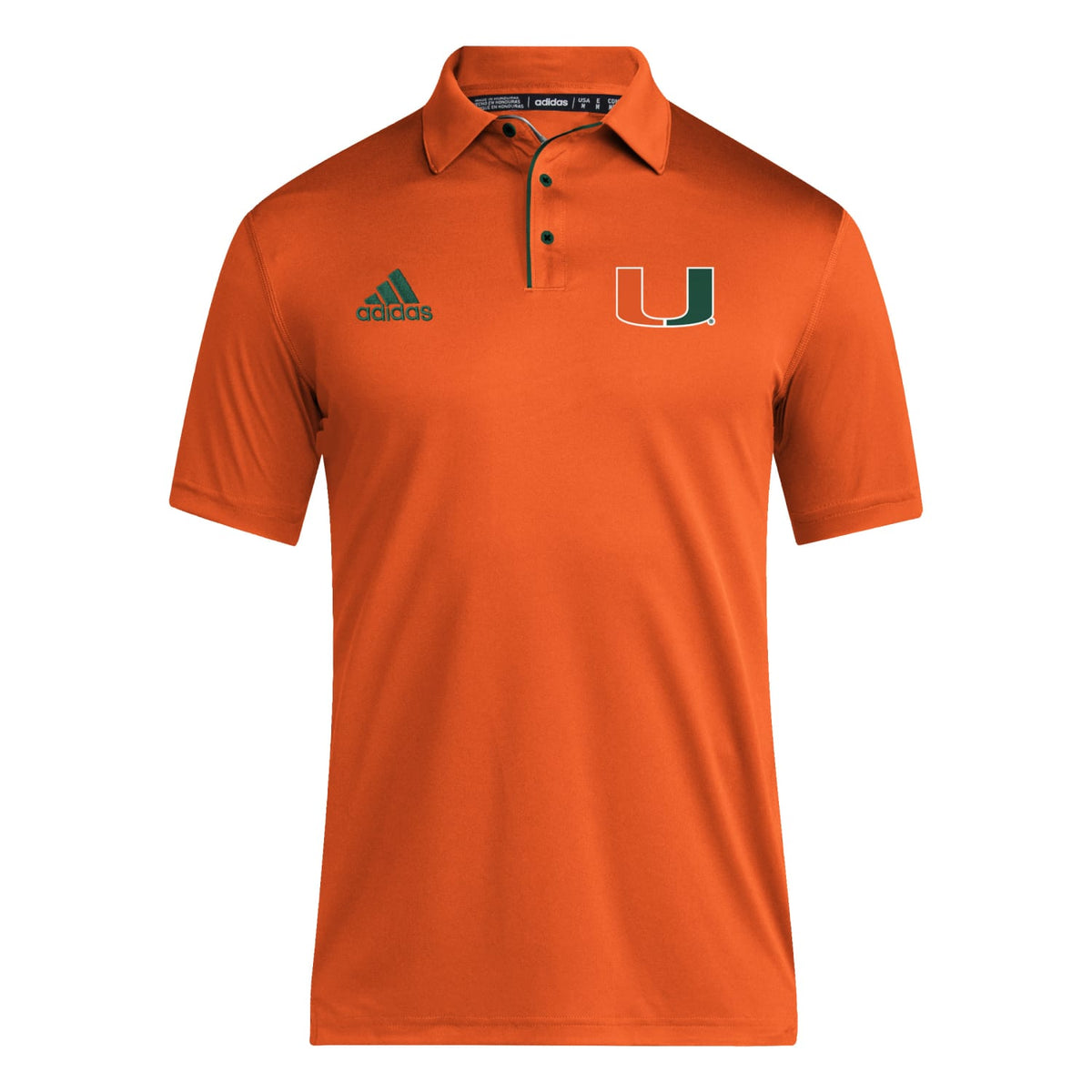 adidas Miami Hurricanes Coaches AEROREADY Orange Polo