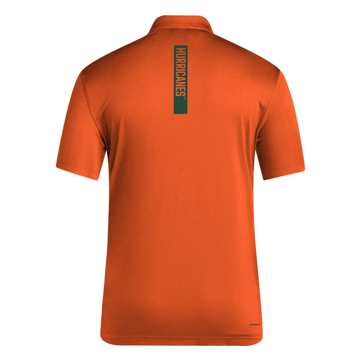 adidas Miami Hurricanes Football Coaches AEROREADY Orange Polo