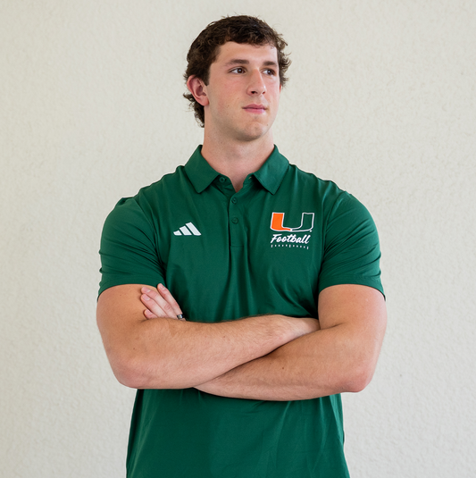 adidas Miami Hurricanes Green U Football Polo
