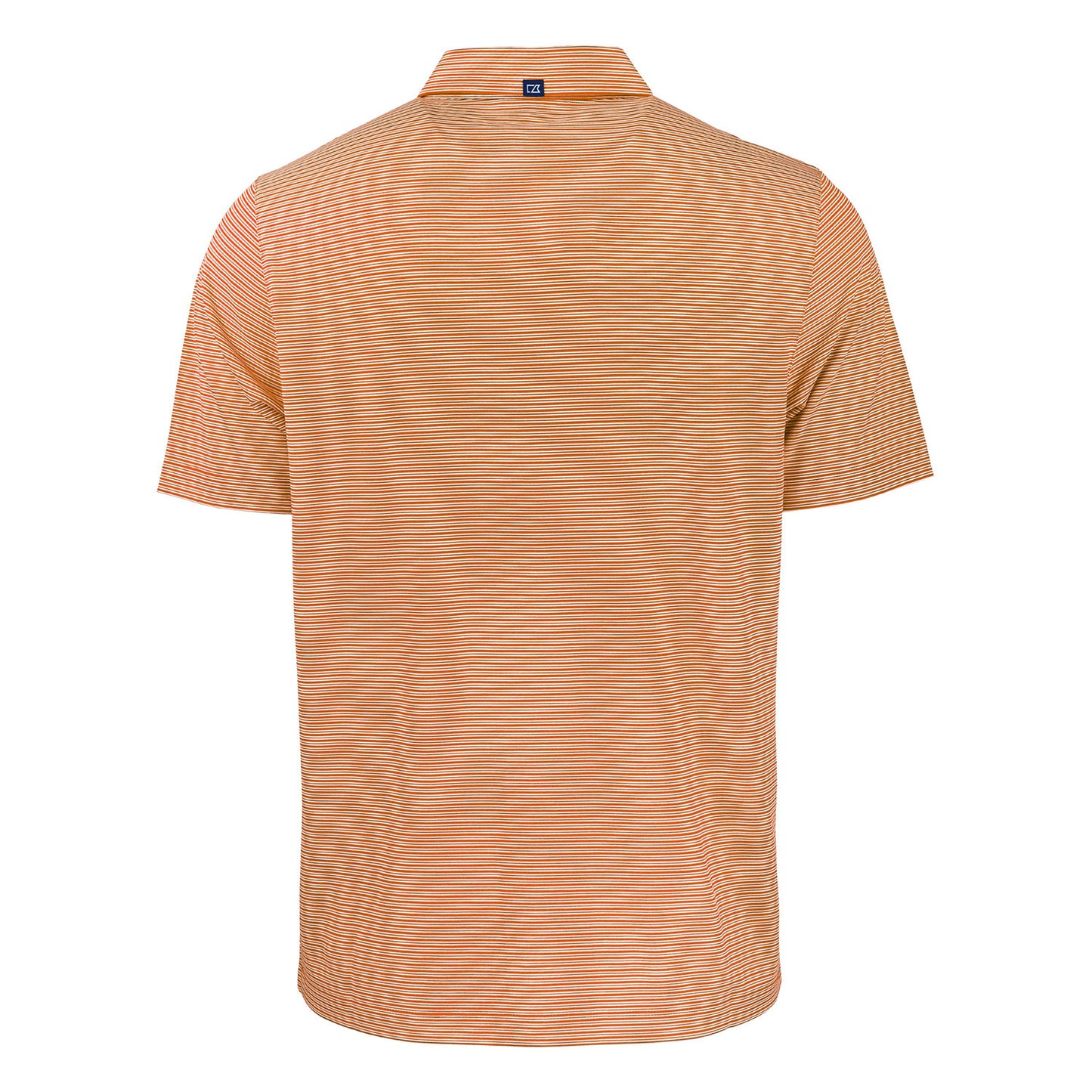 Cutter & Buck Miami Hurricanes Double Stripe Helmet Orange Polo