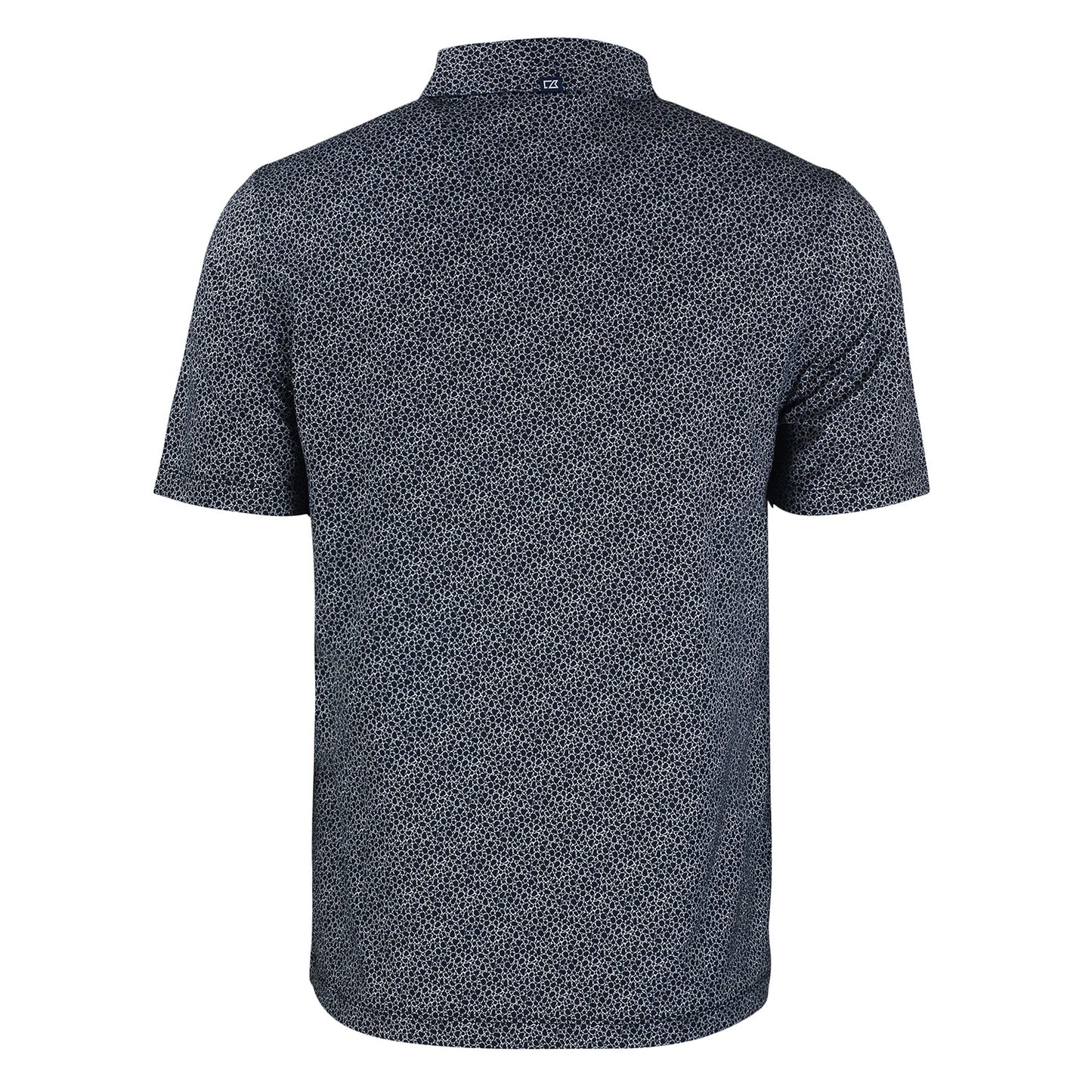 Cutter & Buck Miami Hurricanes Pike Eco Pebble  Black Polo