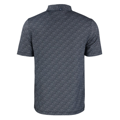 Cutter & Buck Miami Hurricanes Pike Eco Pebble  Black Polo