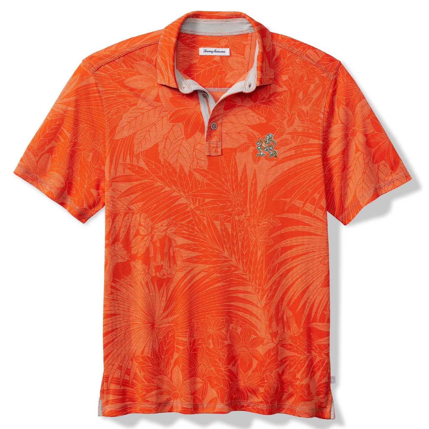 Tommy Bahama Miami Hurricanes Orange Sebastian Polo
