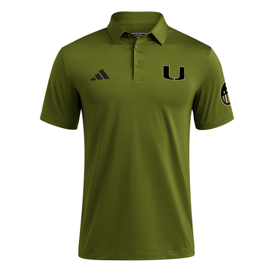 adidas Miami Hurricanes Olive Salute to Service Polo