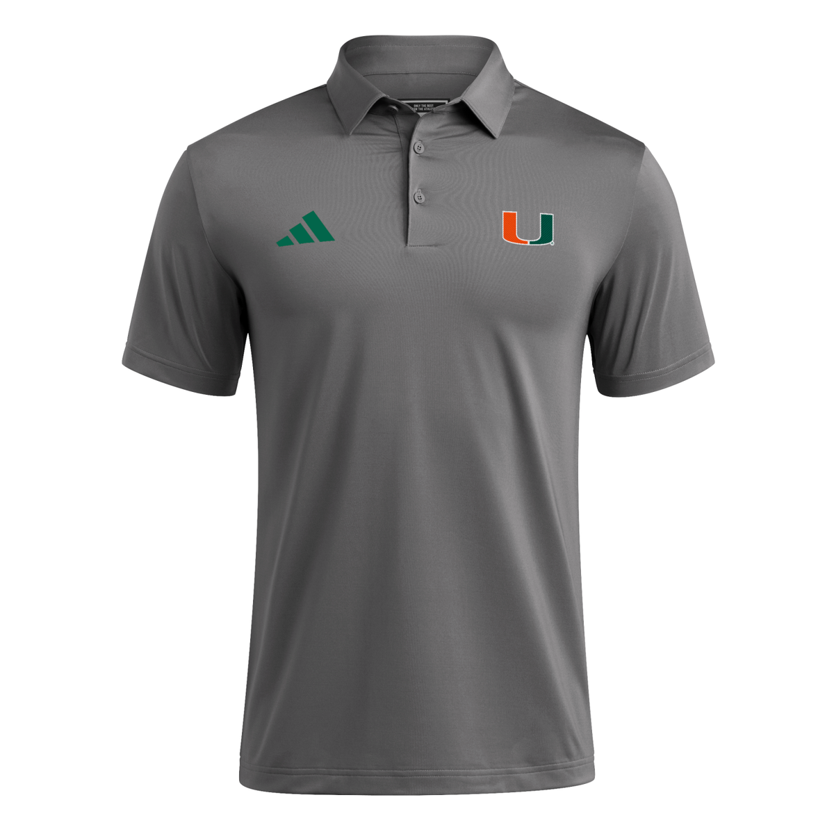adidas Miami Hurricanes Grey The U Classic Ultimate 365 Polo