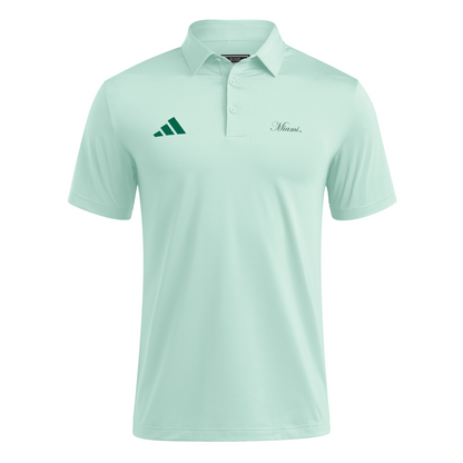 adidas Miami Hurricanes Mint Miami Classic Ultimate 365 Polo