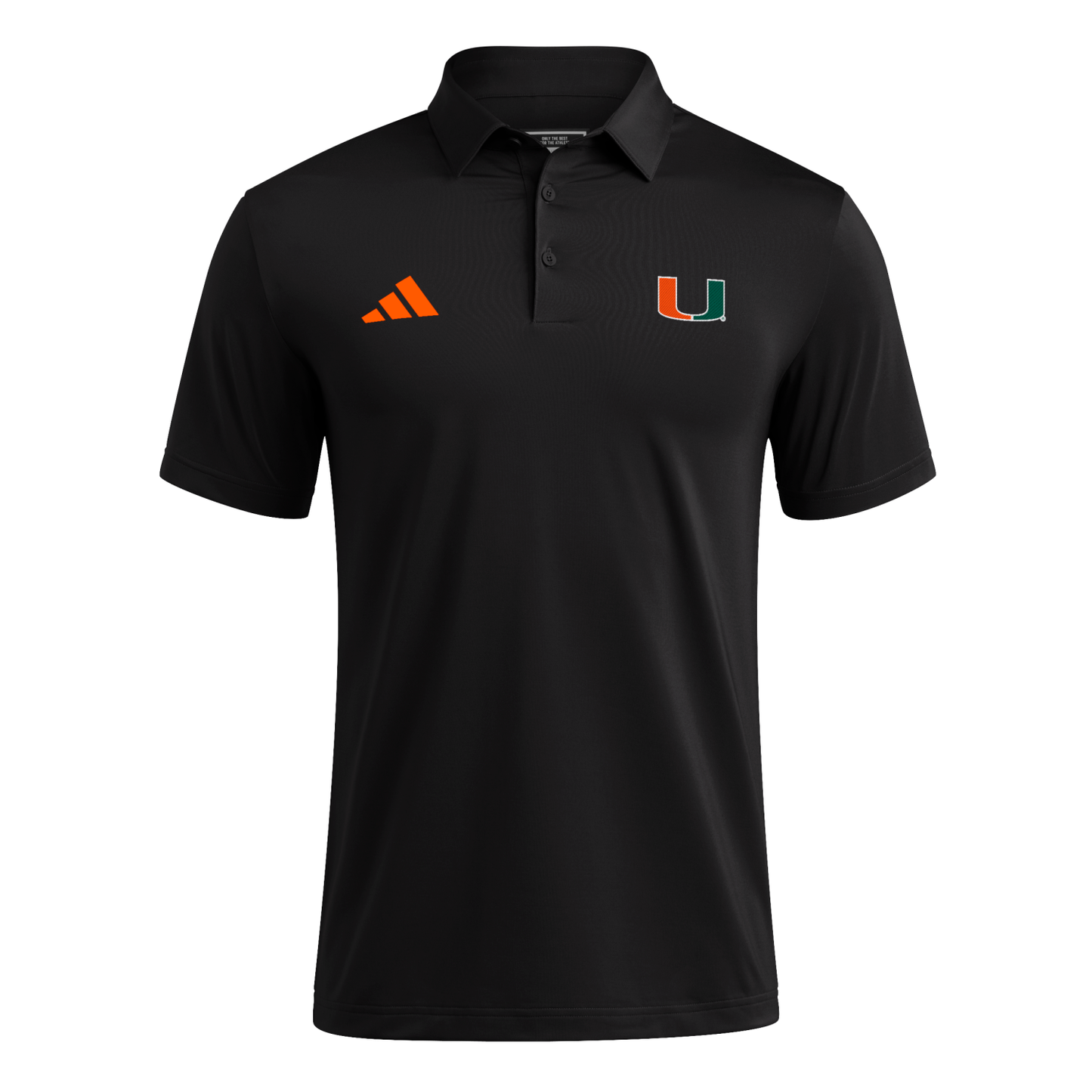 adidas Miami Hurricanes Black The U Classic Ultimate 365 Polo
