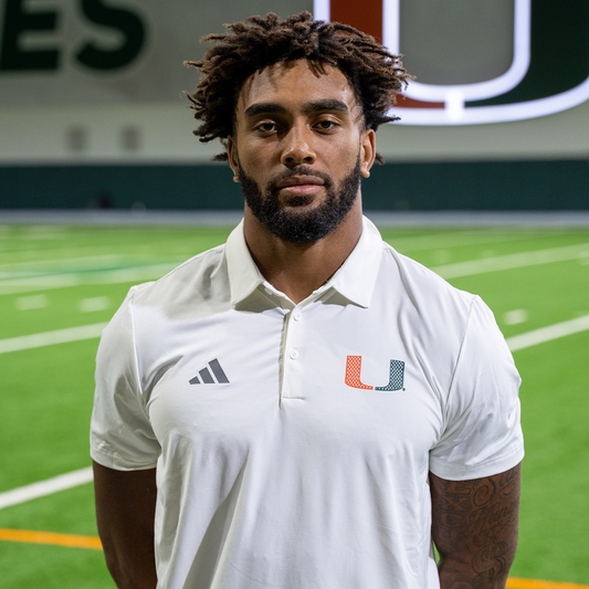 adidas Miami Hurricanes Men's White 2001 Collection Mesh U Polo