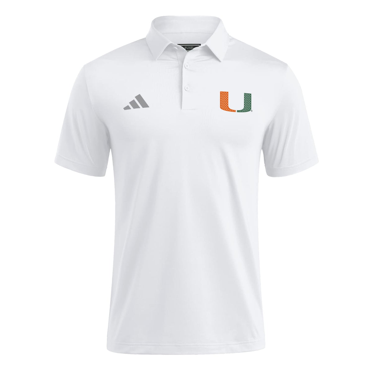 adidas Miami Hurricanes Men's White 2001 Collection Mesh U Polo