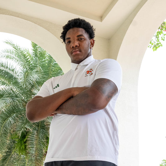 adidas Miami Hurricanes White Ultimate365 Sebastian Polo