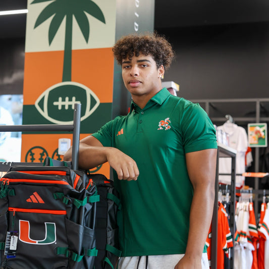 adidas Miami Hurricanes Green Ultimate365 Sebastian Polo