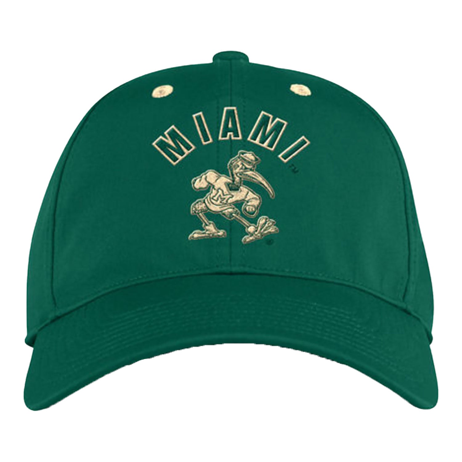 Adidas Miami Hurricanes Mascot Adjustable Slouch Hat - Front View